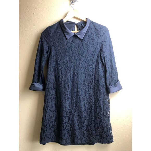 FOREVER 21 Black 3/4 Sleeve Lined Lace Dress Size S - Picture 8 of 12